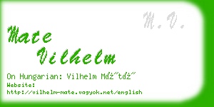 mate vilhelm business card